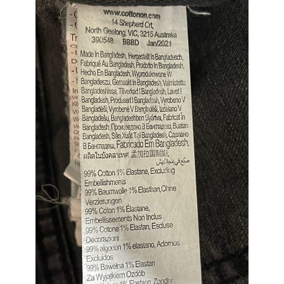 Cotton On Mens Ripped Skinny Black Jeans Slim Fit Distressed Denim Pants 28x32 - Picture 7 of 12